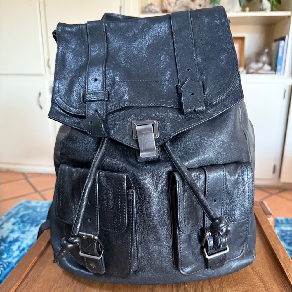 Proenza Schouler PS1 Black Leather Backpack